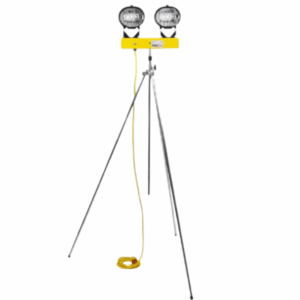 Twin Low Energy Floodlight, 2x36W c/w 1.7-2.4m Mast & Fluorescent Tube, 110V
