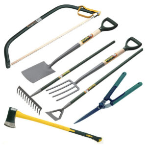 selection of garden tools