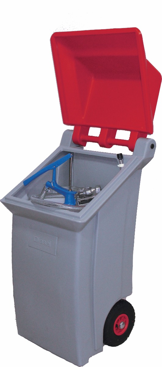 Grey With Red Cover Mobile Bunded Diesel Dispenser