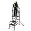 Construction worker standing on Stepfold Podium