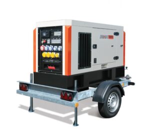 Road Towable Generator On White Background